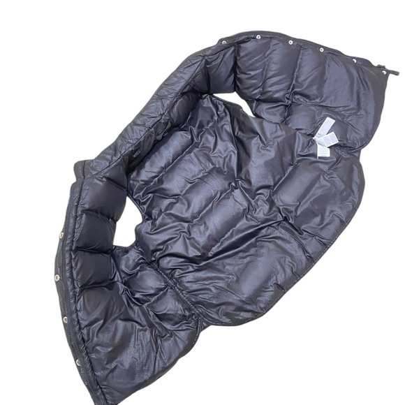 J crew black down puffer vest zipper & snap closure front pockets size large - Picture 10 of 12